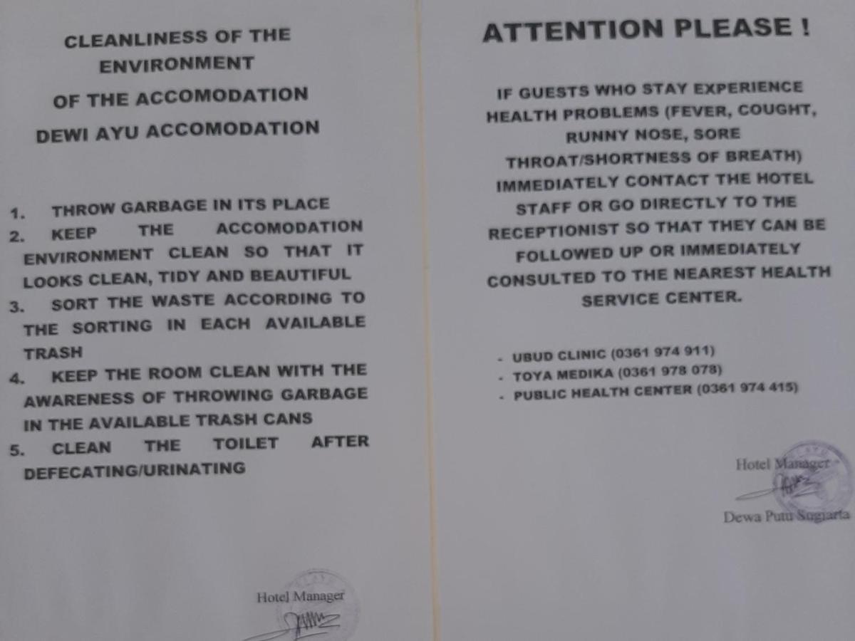 Dewi Ayu Accomodation Убуд Экстерьер фото